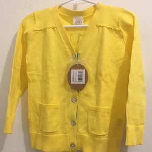 Fine knit yellow cardigan